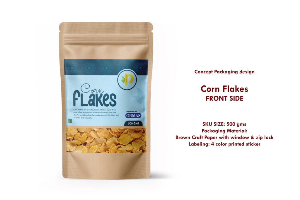 kraft pouch bag packaging mockup