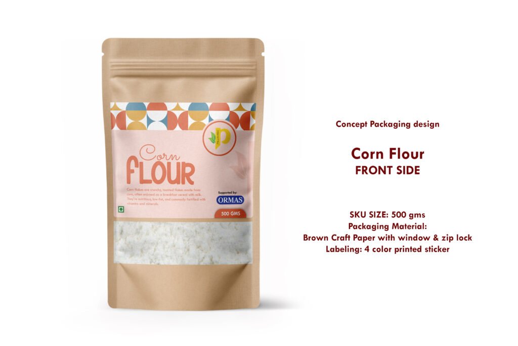 kraft pouch bag packaging mockup