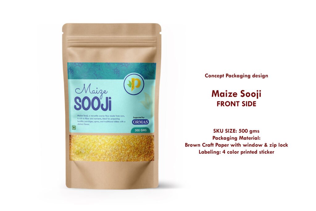 kraft pouch bag packaging mockup